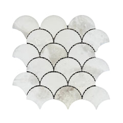 Tenedos HTC189 Luna Wave Honed Marble Mosaic Tile