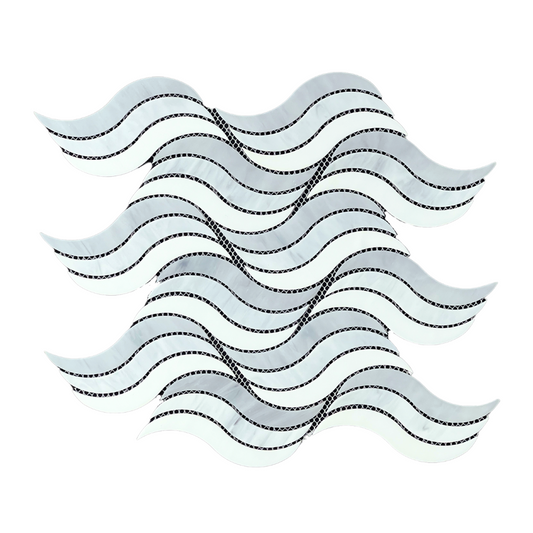 Tenedos HTC178 Velaris Wave Glass Mosaic Tile-1 piece