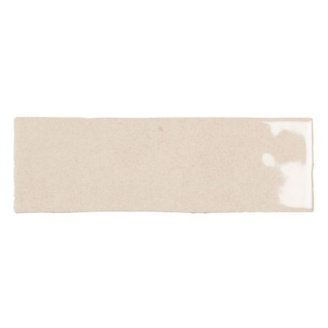 Tenedos HTC184 Ceramic Subway Wall Tile Handmade Look Glossy Glaze for Backsplash Kitchen, Bathroom Shower, Accent Wall (1, Ivory Mist)