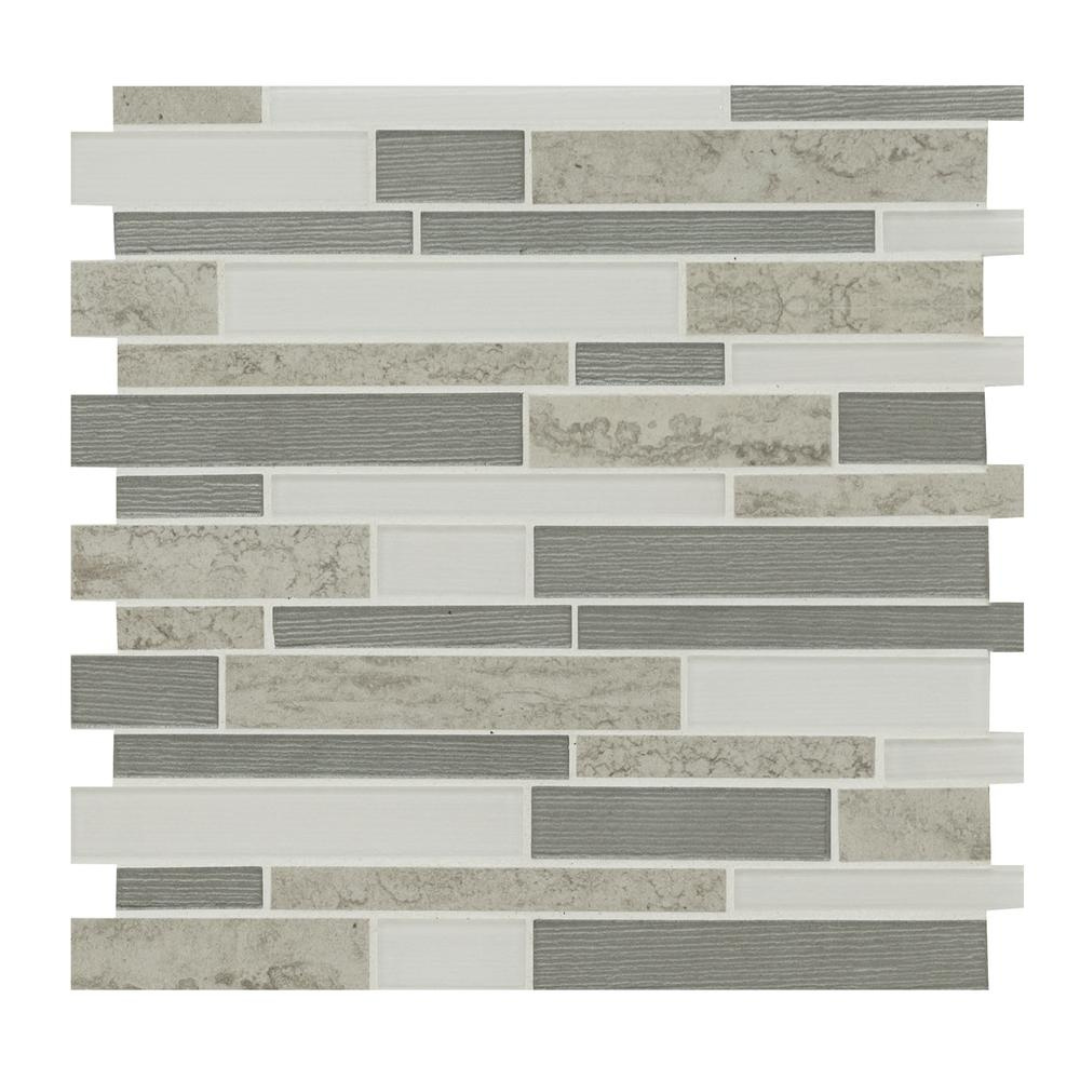 Tenedos HTC 331 Crestmea 10 x 12 Glass Porcelain Mosaic Tile - (Box of 10 Tiles)