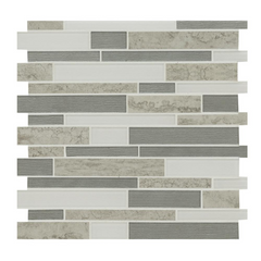 Tenedos HTC 331 Crestmea 10 x 12 Glass Porcelain Mosaic Tile - (Box of 10 Tiles)