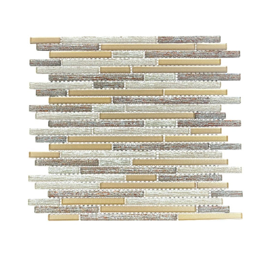 Tenedos HTC199 Seaside Sand Linear Glass Mosaic Tile
