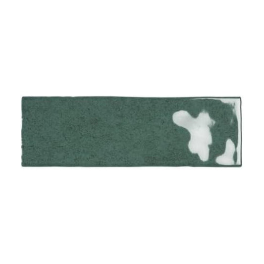 Tenedos HTC184 Ceramic Subway Wall Tile Handmade Look Glossy Glaze for Backsplash Kitchen, Bathroom Shower, Accent Wall (1, Emerald Dream)