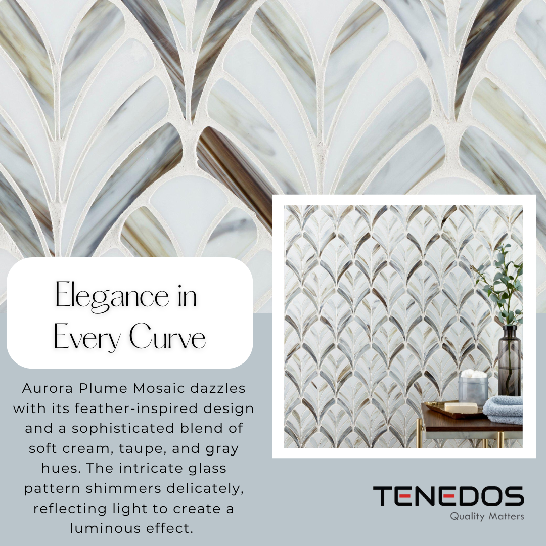 Tenedos Aurora Plum Glass Mosaic Tile-1 piece