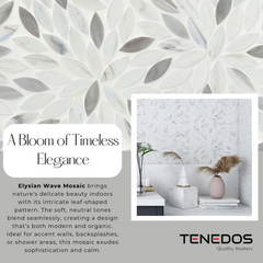 Tenedos Elysian Wave Glass Mosaic Tile-1 piece