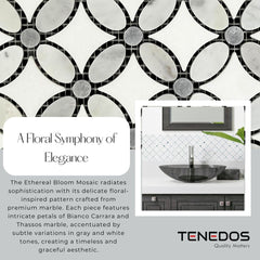 Tenedos HTC192 Ethereal Bloom Marble Mosaic Tile