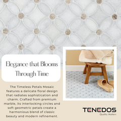 Tenedos Timeless Petals Mosaic Tile 1 piece