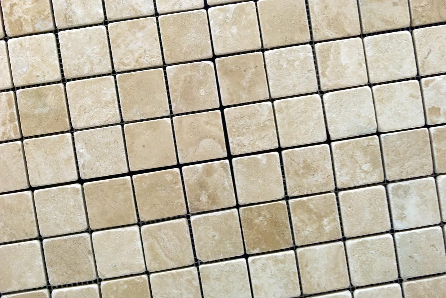 Durango Cream Travertine 2x2 Tumbled Mosaic Floor Wall Tile