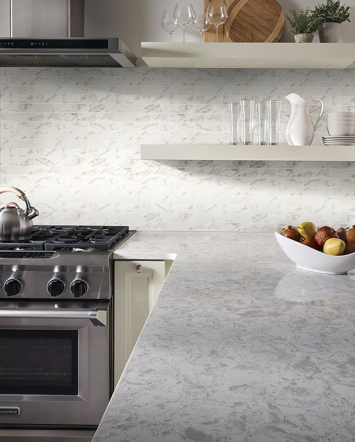 MS International Carrara Look 2x4 Porcelain Floor Wall NPIECAR2X4P Mesh-Mounted Tile 12 x 12 in. x 10 mm