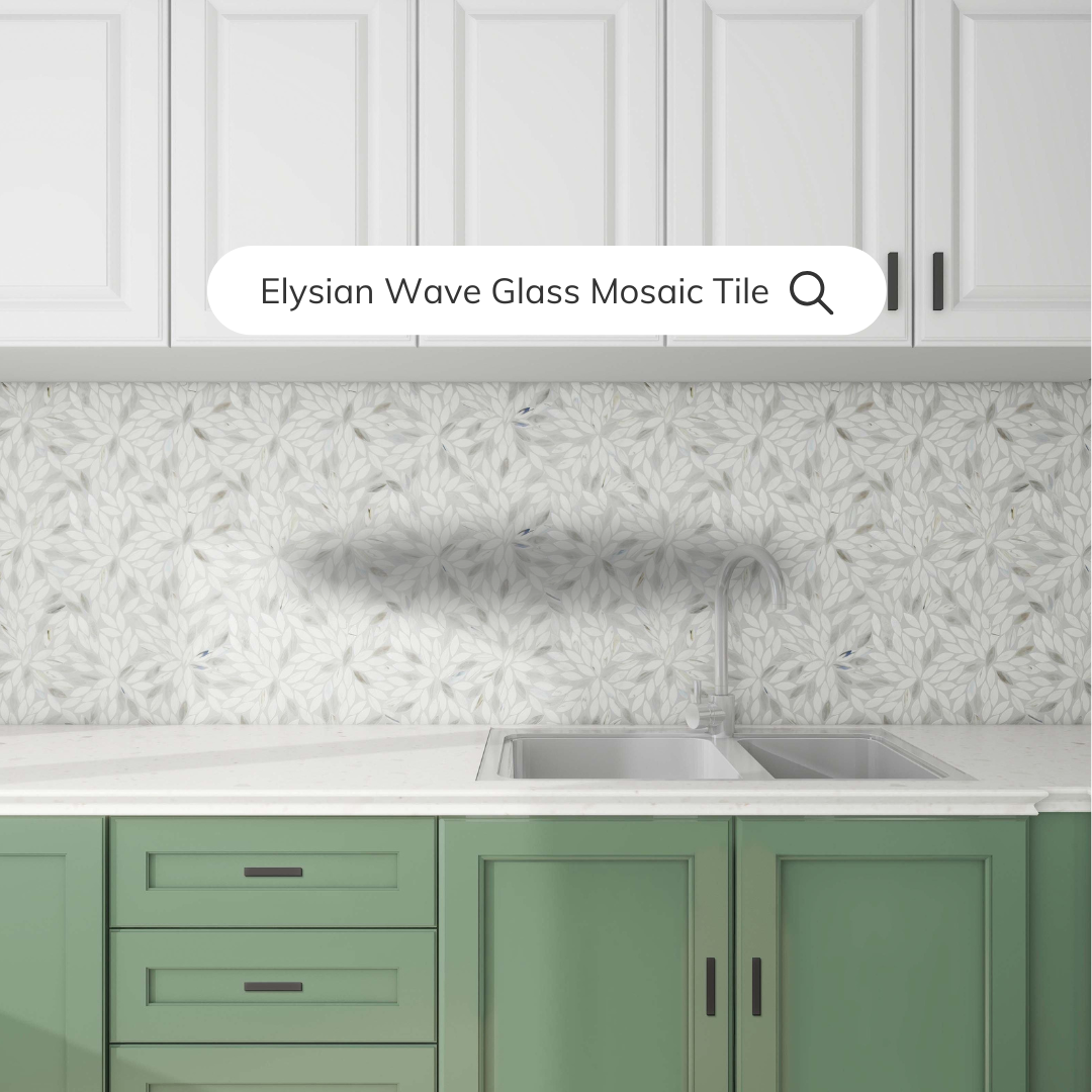 Tenedos Elysian Wave Glass Mosaic Tile-1 piece