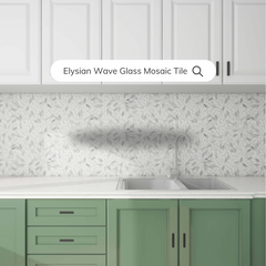 Tenedos Elysian Wave Glass Mosaic Tile-1 piece