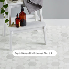 Tenedos HTC193 Crystal Nexus Marble Mosaic Tile