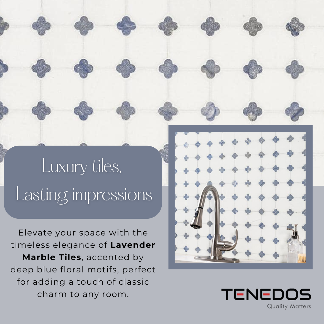 Tenedos Lavender Polished Marble Mosaic Tile