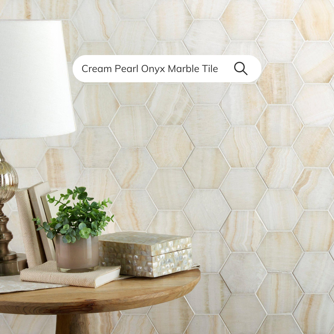 Cream Pearl Onyx Marble Tile