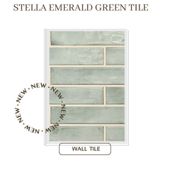 MSI Stella Green Emerald 2x10 Ceramic Handcrafted Look Glossy Wall Tile