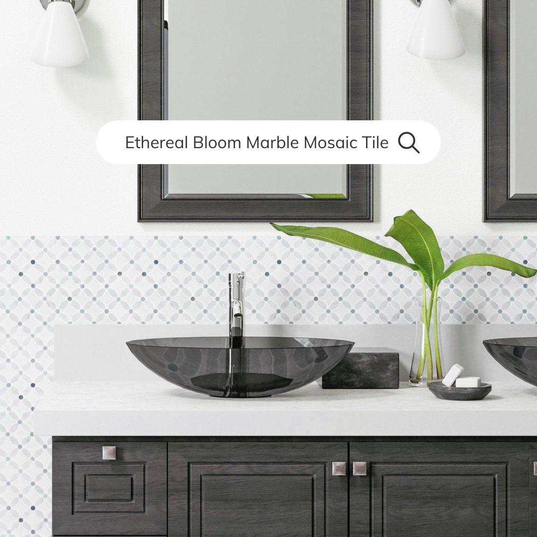 Tenedos HTC192 Ethereal Bloom Marble Mosaic Tile