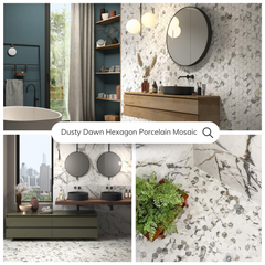 Tenedos Dusty Dawn Hexagon Porcelain Mosaic Tile-1 piece