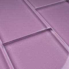 TCSAG-13 3x6 Purple Glass Subway Tile -Kitchen and Bath Backsplash Wall Tile