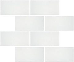 3x6  White Greek Marble Subway Floor Wall Tile Backsplash Polished for Kitchen, Bathroom Shower, Accent Décor, Fireplace,