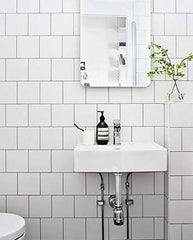 Matte White 6"x6" Ceramic Wall Tile for Kitchen Backsplash & Bathroom - Sold Per Sq.Ft.