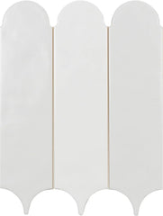 Tenedos HTCRC Matte White 3x12 Interlocking Ceramic Wall Tile | Decorative Elongated Tile |  Kitchen Backsplash Bathroom