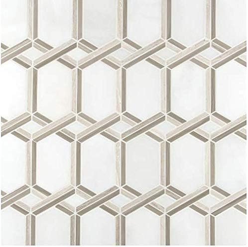 Elegant Royal Link Marble Mosaic Tile - 1 Sheet