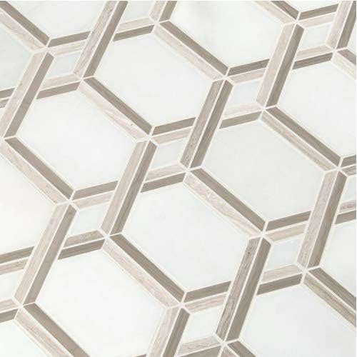 Elegant Royal Link Marble Mosaic Tile - 1 Sheet