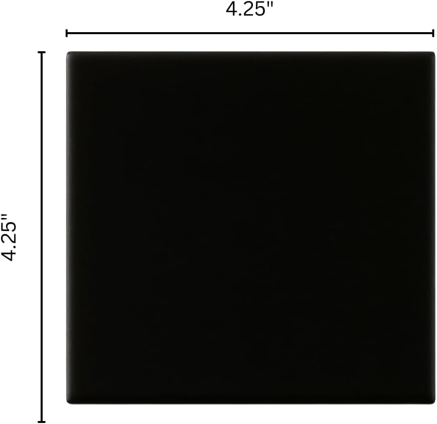 4x4 Black Ceramic Tile-Box of 10 pcs
