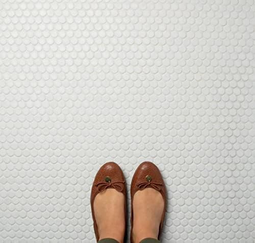 White Penny Round Matte Porcelain Mosaic Tile -  (12x12 sheet)