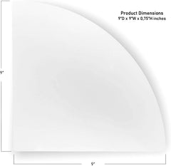 Pure White Engineered Marble Shower Corner Shelf - 9"x9" Polished, Stain Resistant, Maintenance Free (1 Piece)