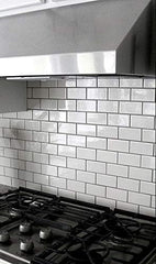 3x6 White High Gloss Ceramic Wall Tile –  (Box of 100 Tiles)