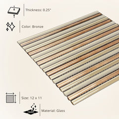 Tenedos HTC198 Amber Ridge Glass Mosaic Tile