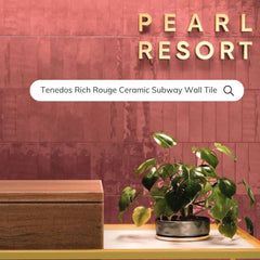 Tenedos HTC184 Ceramic Subway Wall Tile Handmade Look Glossy Glaze for Backsplash Kitchen, Bathroom Shower, Accent Wall (1, Rich Rouge)