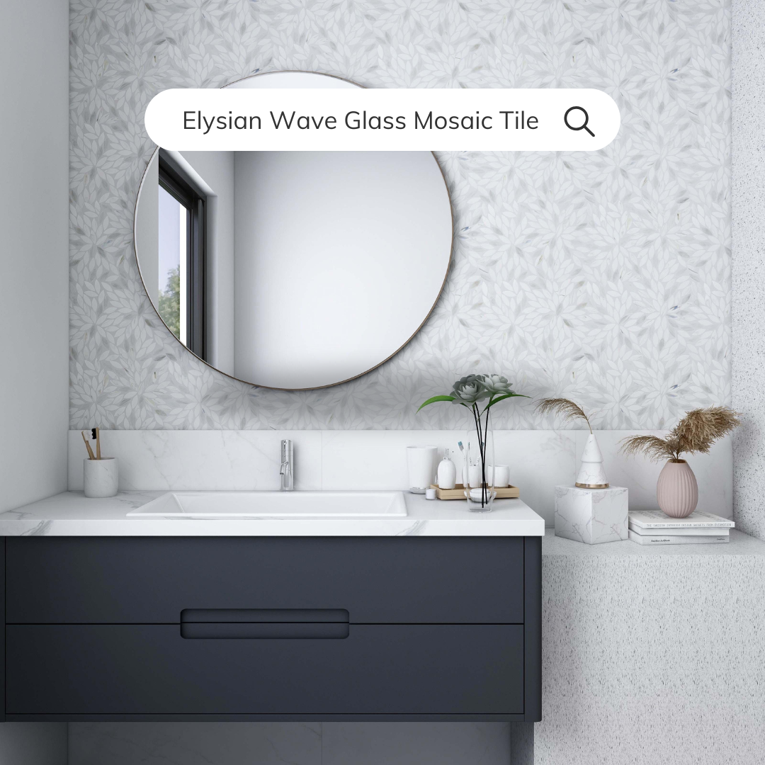 Tenedos Elysian Wave Glass Mosaic Tile-1 piece
