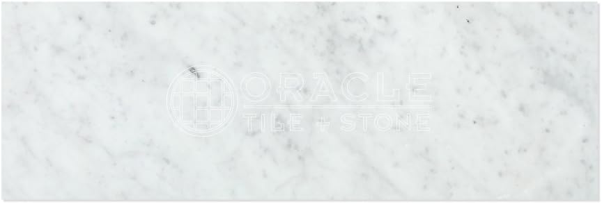 Carrara White Italian (Bianco Carrara) Marble 4x12 Field Wall Floor Tile Backsplash Honed