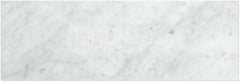 Carrara White Italian (Bianco Carrara) Marble 4x12 Field Wall Floor Tile Backsplash Honed