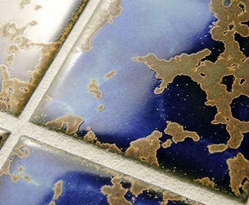 2x2 Blue and White Porcelain Mosaic Tile – For Pool, Shower, Kitchen & Accent Walls (1 Sqft Sheet)