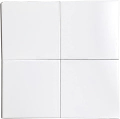 Matte White 6"x6" Ceramic Wall Tile for Kitchen Backsplash & Bathroom - Sold Per Sq.Ft.