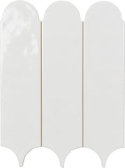 Tenedos HTCRC Glossy Wool 3x12 Interlocking Ceramic Wall Tile | Decorative Elongated Tile | Kitchen Backsplash Bathroom