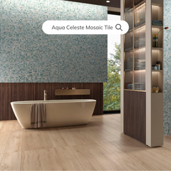 Tenedos HTC175 Aqua Celeste Porcelain Mosaic Tile-1 piece