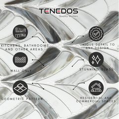 Tenedos Aurora Plum Glass Mosaic Tile-1 piece