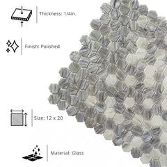 Tenedos HTC266 Lustrous Horizon Ombre Glass Mosaic Tile