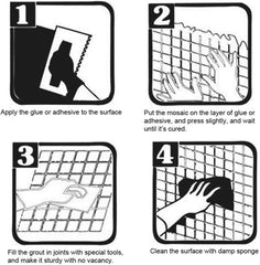 Forest Glint Square Tile – 1 Mesh Sheet for Interiors