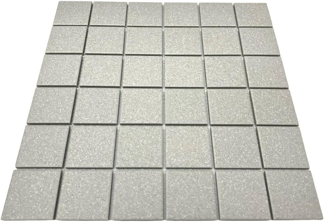 12x12 Matte Grey Unglazed Porcelain Square Tile – Italian Inspired Modern Floor-Wall Mosaic