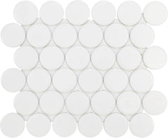 Tenedos 2" Matte Grande Penny Round Porcelain Mosaic Tile for Bathroom, Shower, Kitchen Backsplash, Wall, Floor, Café, Restaurant, Commercial