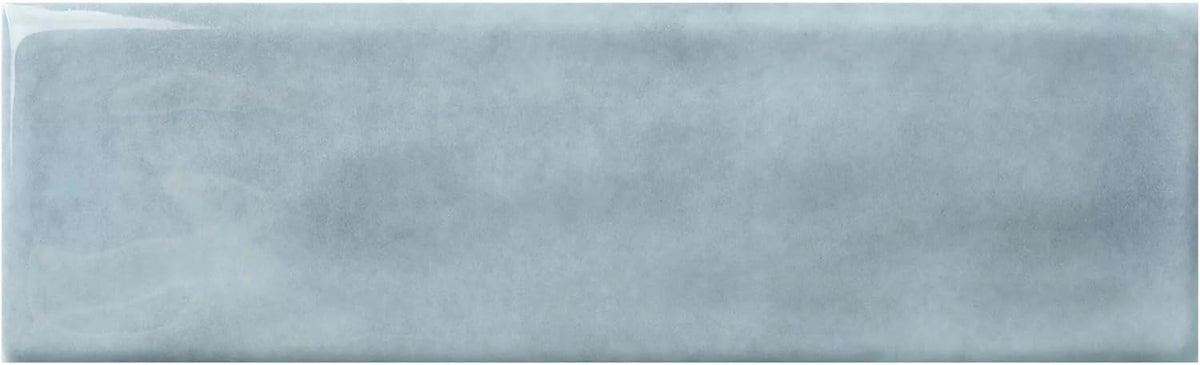 Tenedos HTCFD Handmade Zellige Look 2.5” x 8” Blue Porcelain Tile – High Gloss Pressed Edge Subway Tile for Wall & Floor, Bathroom, Kitchen Backsplash, Shower Walls