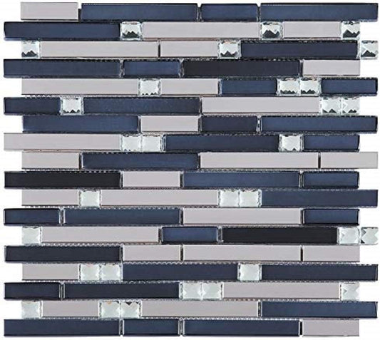 Silver Glass Mosaic Tile (12x12 sheet)