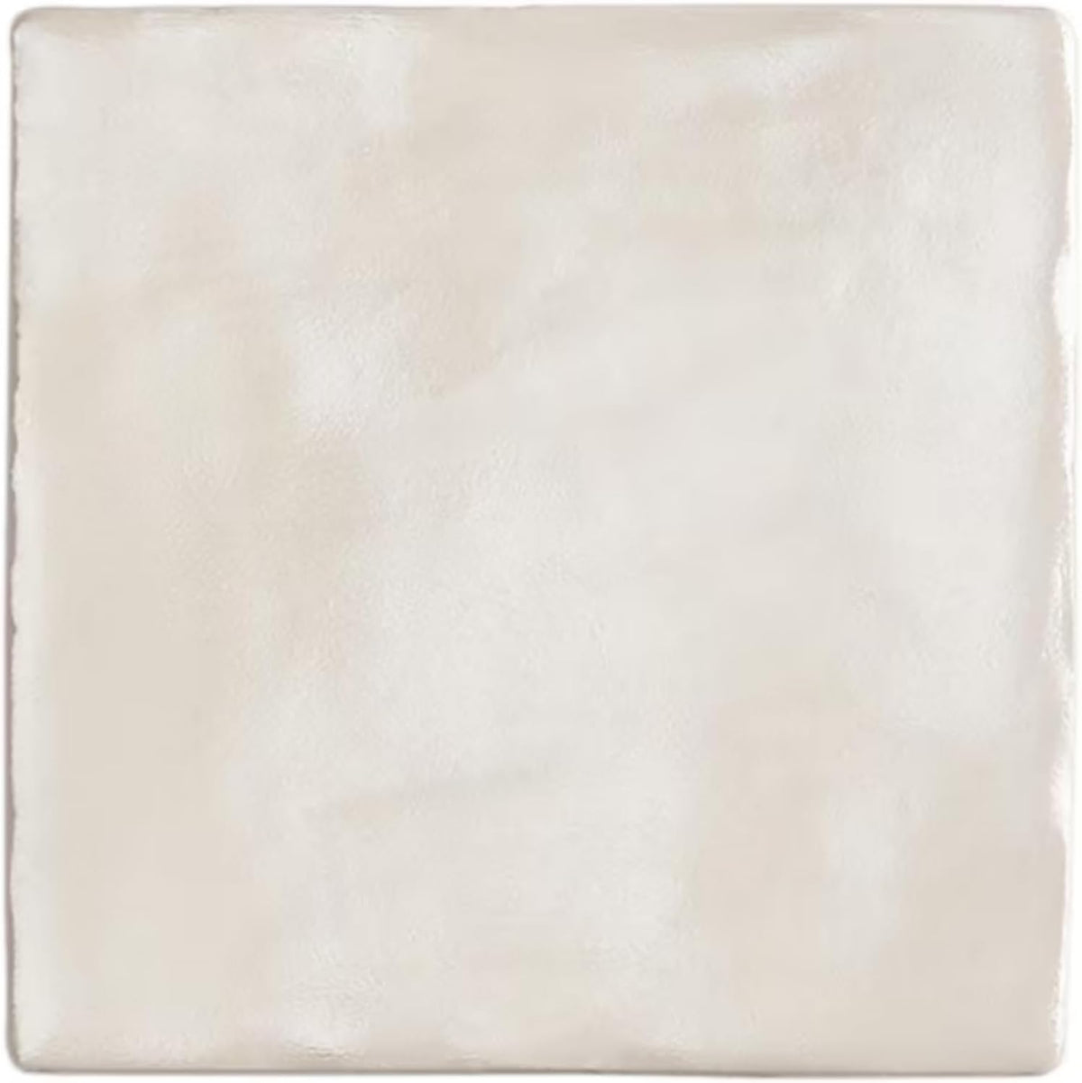 Tenedos 4x4 Inch Matte Zellige Ceramic Tile with Subtle Shimmer | Handmade Look Moroccan Square Wall