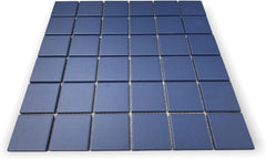 Blue Jay Unglazed Porcelain Decorative Accent Panel – 2x2 Square Mosaic Design for Wall, Floor, Pool, Kitchen & Bathroom – 1 Sheet