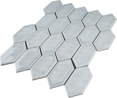 Tenedos Bright Picket Glass Mosaic Tile – 13.3" x 10.2" Glossy Finish, Kitchen Backsplash, Bathroom, Shower Wall & Accent Tile